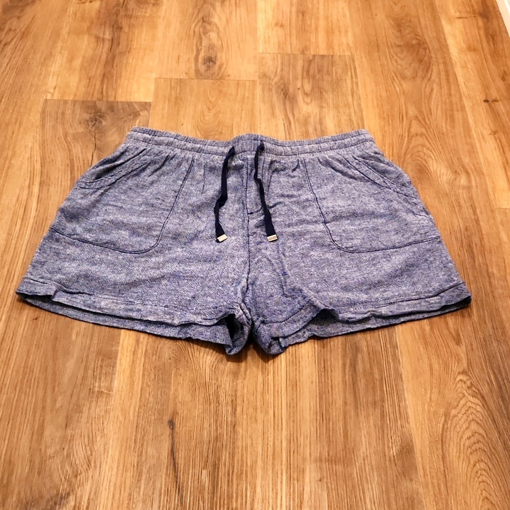 Blue drawstring shorts